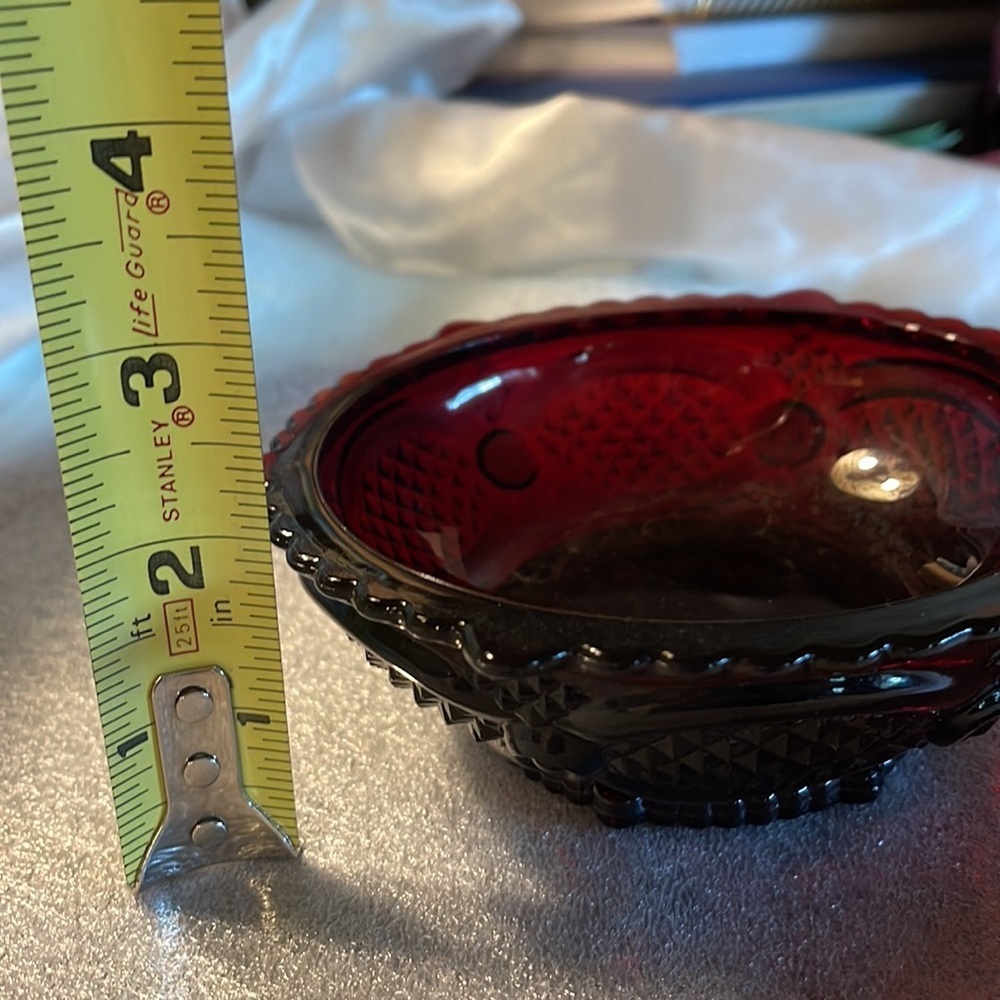 Avon Vintage Cape Cod Red Dessert Bowl - Picture 5 of 5